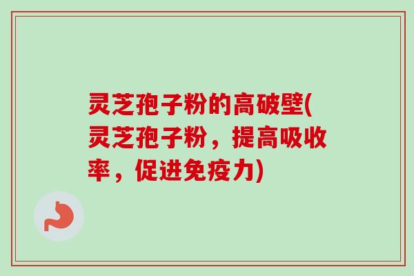 灵芝孢子粉的高破壁(灵芝孢子粉,提高吸收率,促进免疫力) 灵芝孢子粉的高破壁(灵芝孢子粉,提高吸收率,促进免疫力)