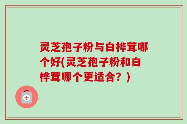 灵芝孢子粉与白桦茸哪个好(灵芝孢子粉和白桦茸哪个更适合?) 灵芝孢子粉与白桦茸哪个好(灵芝孢子粉和白桦茸哪个更适合?)