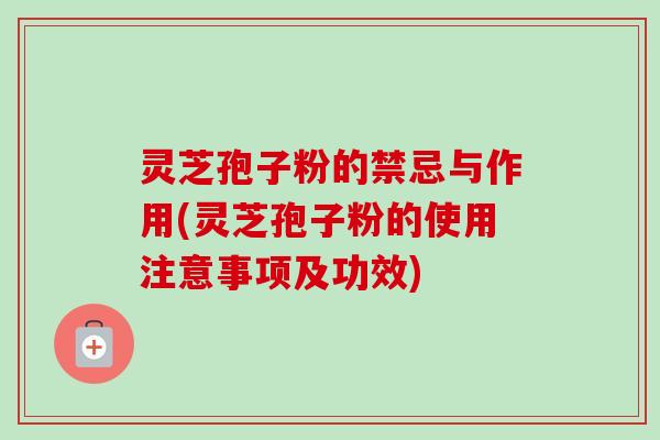 灵芝孢子粉的禁忌与作用(灵芝孢子粉的使用注意事项及功效) 灵芝孢子粉的禁忌与作用(灵芝孢子粉的使用注意事项及功效)