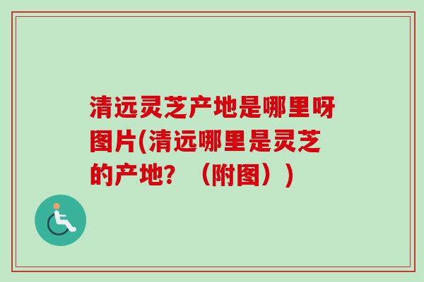 清远灵芝产地是哪里呀图片(清远哪里是灵芝的产地?(附图)) 清远灵芝产地是哪里呀图片(清远哪里是灵芝的产地?(附图))