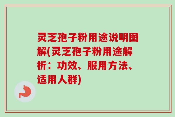 灵芝孢子粉用途说明图解(灵芝孢子粉用途解析：功效、服用方法、适用人群)