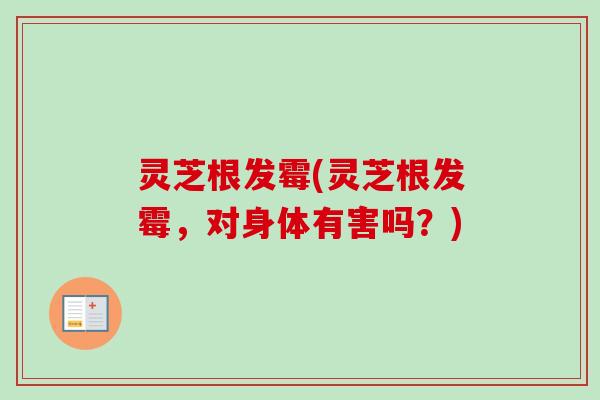 灵芝根发霉(灵芝根发霉,对身体有害吗?) 灵芝根发霉(灵芝根发霉,对身体有害吗?)