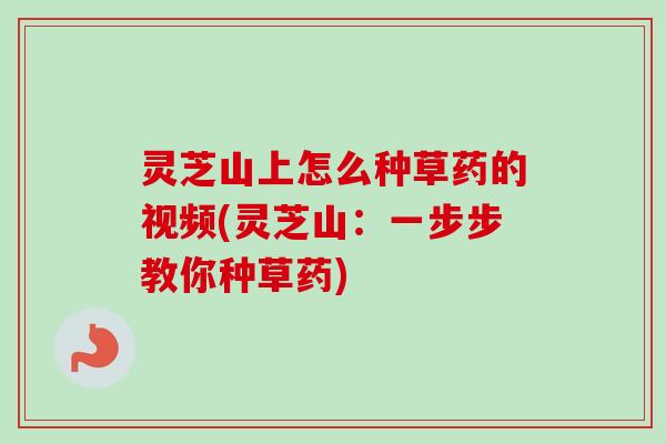 灵芝山上怎么种草药的视频(灵芝山：一步步教你种草药)