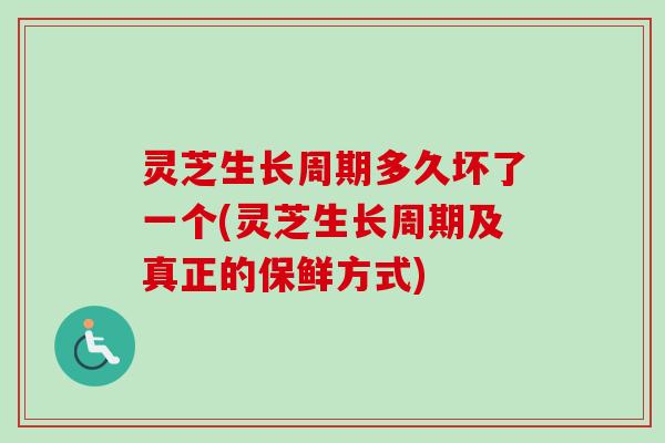 灵芝生长周期多久坏了一个(灵芝生长周期及真正的保鲜方式) 灵芝生长周期多久坏了一个(灵芝生长周期及真正的保鲜方式)
