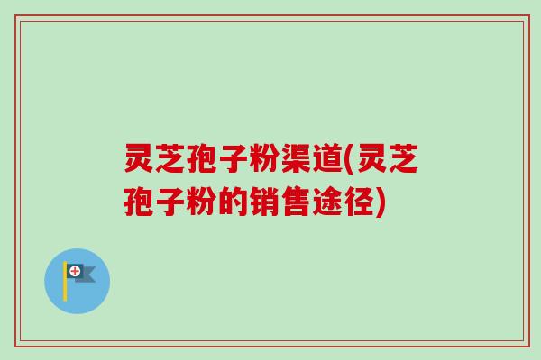灵芝孢子粉渠道(灵芝孢子粉的销售途径)