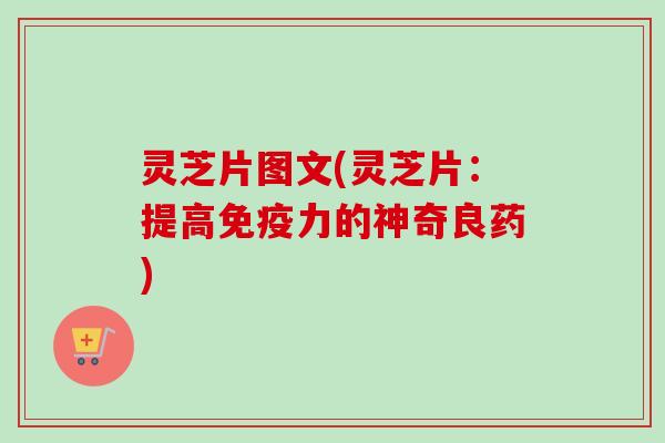 灵芝片图文(灵芝片：提高免疫力的神奇良药)