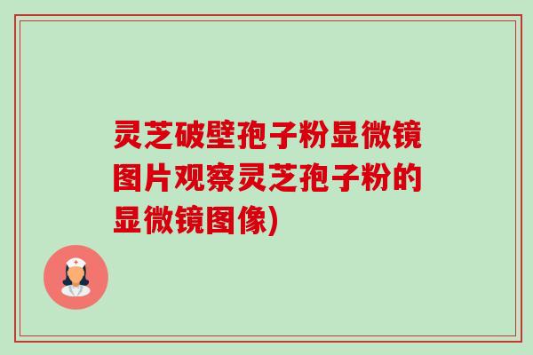 灵芝破壁孢子粉显微镜图片观察灵芝孢子粉的显微镜图像) 灵芝破壁孢子粉显微镜图片观察灵芝孢子粉的显微镜图像)
