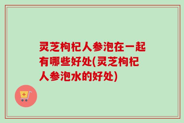 灵芝枸杞人参泡在一起有哪些好处(灵芝枸杞人参泡水的好处)