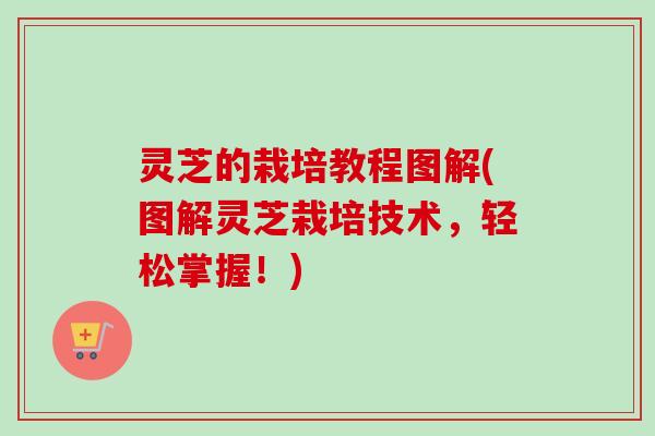 灵芝的栽培教程图解(图解灵芝栽培技术,轻松掌握!) 灵芝的栽培教程图解(图解灵芝栽培技术,轻松掌握!)