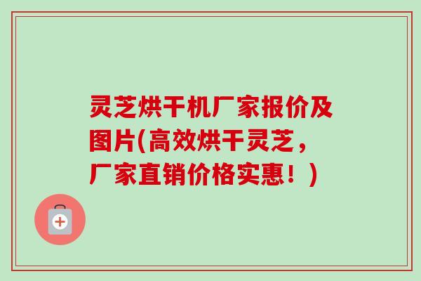 灵芝烘干机厂家报价及图片(高效烘干灵芝,厂家直销价格实惠!) 灵芝烘干机厂家报价及图片(高效烘干灵芝,厂家直销价格实惠!)