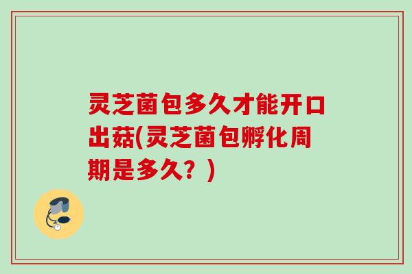 灵芝菌包多久才能开口出菇(灵芝菌包孵化周期是多久?) 灵芝菌包多久才能开口出菇(灵芝菌包孵化周期是多久?)