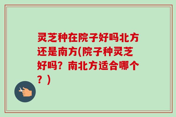 灵芝种在院子好吗北方还是南方(院子种灵芝好吗？南北方适合哪个？)