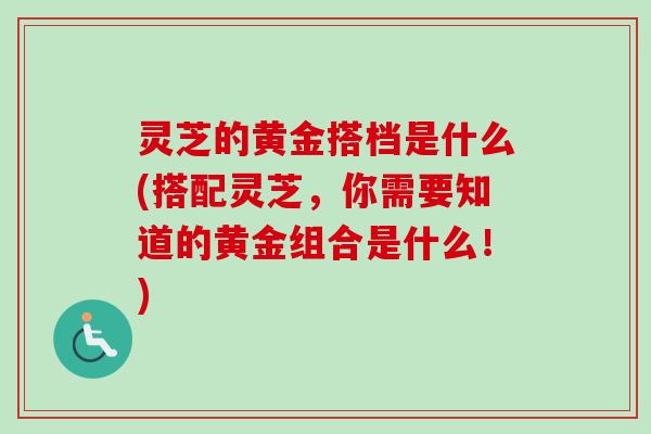 灵芝的黄金搭档是什么(搭配灵芝,你需要知道的黄金组合是什么!) 灵芝的黄金搭档是什么(搭配灵芝,你需要知道的黄金组合是什么!)