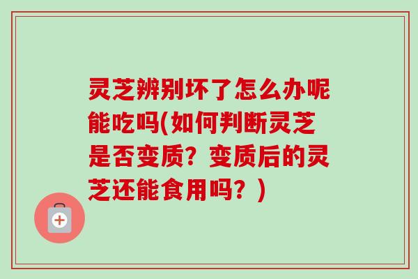 灵芝辨别坏了怎么办呢能吃吗(如何判断灵芝是否变质?变质后的灵芝还能食用吗?) 灵芝辨别坏了怎么办呢能吃吗(如何判断灵芝是否变质?变质后的灵芝还能食用吗?)