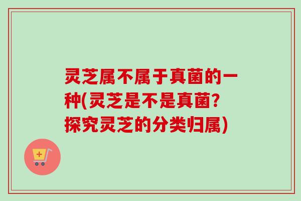 灵芝属不属于真菌的一种(灵芝是不是真菌？探究灵芝的分类归属)