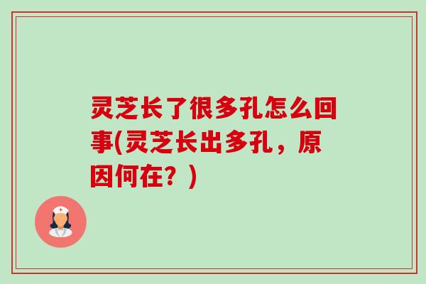 灵芝长了很多孔怎么回事(灵芝长出多孔,原因何在?) 灵芝长了很多孔怎么回事(灵芝长出多孔,原因何在?)