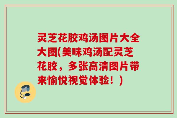 灵芝花胶鸡汤图片大全大图(美味鸡汤配灵芝花胶，多张高清图片带来愉悦视觉体验！)