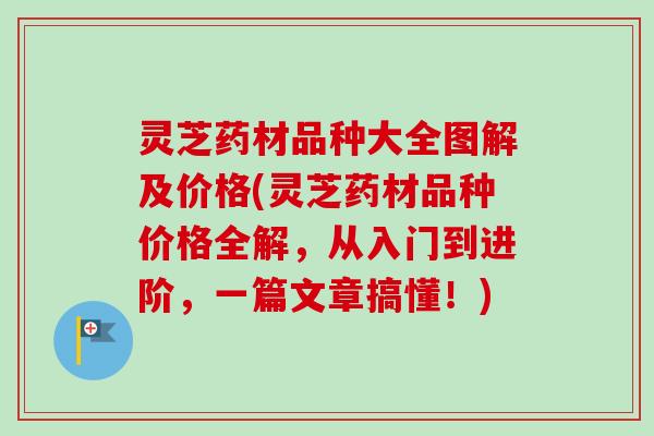 灵芝药材品种大全图解及价格(灵芝药材品种价格全解，从入门到进阶，一篇文章搞懂！)