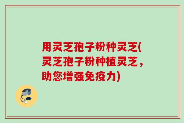 用灵芝孢子粉种灵芝(灵芝孢子粉种植灵芝,助您增强免疫力) 用灵芝孢子粉种灵芝(灵芝孢子粉种植灵芝,助您增强免疫力)