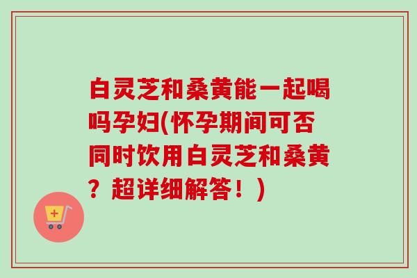 白灵芝和桑黄能一起喝吗孕妇(怀孕期间可否同时饮用白灵芝和桑黄？超详细解答！)