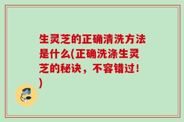 生灵芝的正确清洗方法是什么(正确洗涤生灵芝的秘诀,不容错过!) 生灵芝的正确清洗方法是什么(正确洗涤生灵芝的秘诀,不容错过!)