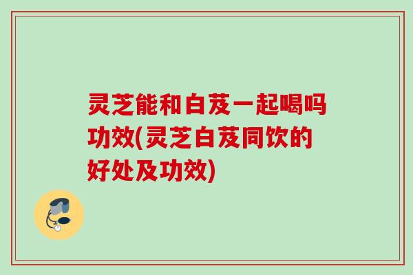 灵芝能和白芨一起喝吗功效(灵芝白芨同饮的好处及功效) 灵芝能和白芨一起喝吗功效(灵芝白芨同饮的好处及功效)