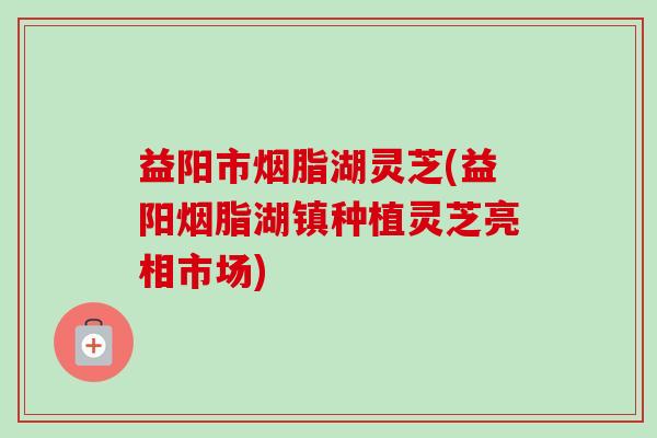益阳市烟脂湖灵芝(益阳烟脂湖镇种植灵芝亮相市场) 益阳市烟脂湖灵芝(益阳烟脂湖镇种植灵芝亮相市场)