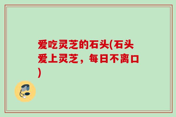 爱吃灵芝的石头(石头爱上灵芝,每日不离口) 爱吃灵芝的石头(石头爱上灵芝,每日不离口)