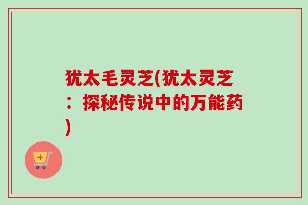 犹太毛灵芝(犹太灵芝:探秘传说中的万能药) 犹太毛灵芝(犹太灵芝:探秘传说中的万能药)