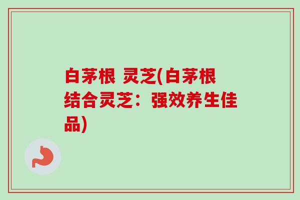 白茅根 灵芝(白茅根结合灵芝:强效养生佳品) 白茅根 灵芝(白茅根结合灵芝:强效养生佳品)