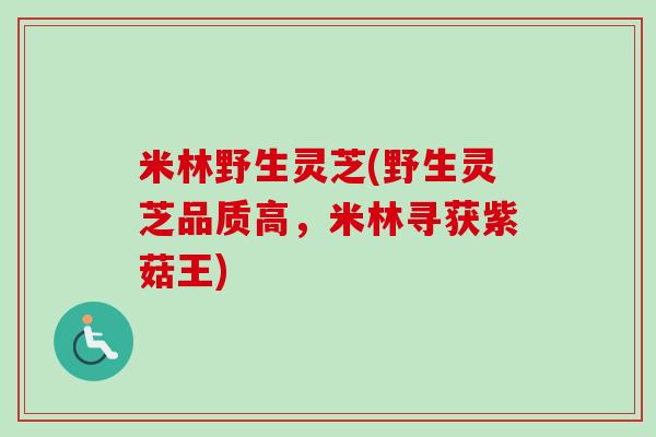米林野生灵芝(野生灵芝品质高，米林寻获紫菇王)