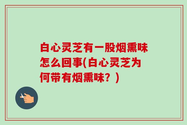 白心灵芝有一股烟熏味怎么回事(白心灵芝为何带有烟熏味?) 白心灵芝有一股烟熏味怎么回事(白心灵芝为何带有烟熏味?)