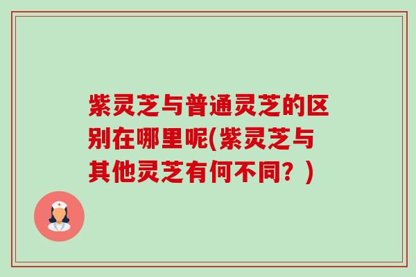 紫灵芝与普通灵芝的区别在哪里呢(紫灵芝与其他灵芝有何不同？)