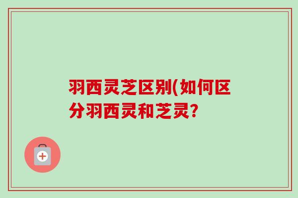 羽西灵芝区别(如何区分羽西灵和芝灵？