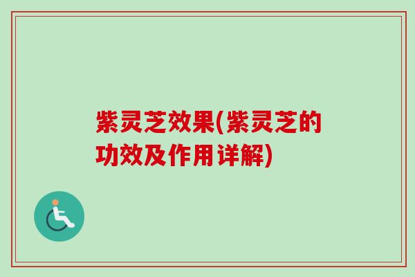 紫灵芝效果(紫灵芝的功效及作用详解) 紫灵芝效果(紫灵芝的功效及作用详解)