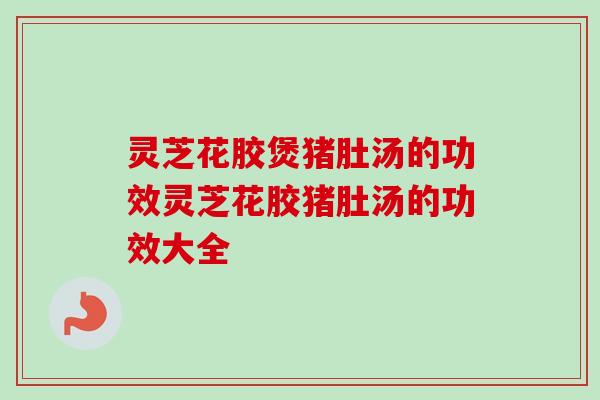 灵芝花胶煲猪肚汤的功效灵芝花胶猪肚汤的功效大全 灵芝花胶煲猪肚汤的功效灵芝花胶猪肚汤的功效大全