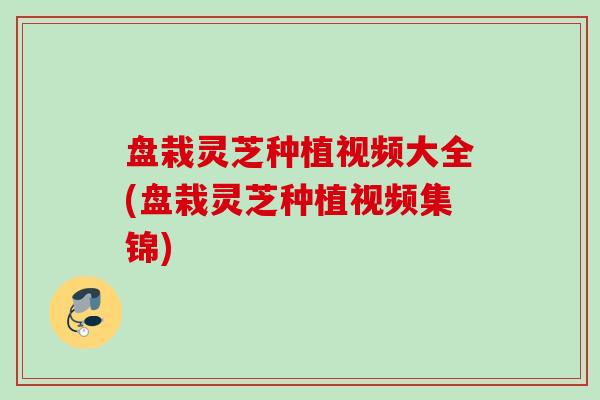 盘栽灵芝种植视频大全(盘栽灵芝种植视频集锦)