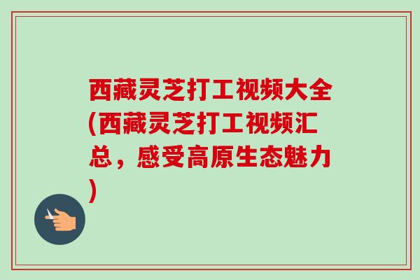 西藏灵芝打工视频大全(西藏灵芝打工视频汇总,感受高原生态魅力) 西藏灵芝打工视频大全(西藏灵芝打工视频汇总,感受高原生态魅力)