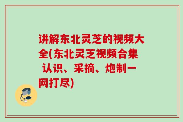 讲解东北灵芝的视频大全(东北灵芝视频合集 认识、采摘、炮制一网打尽) 讲解东北灵芝的视频大全(东北灵芝视频合集 认识、采摘、炮制一网打尽)