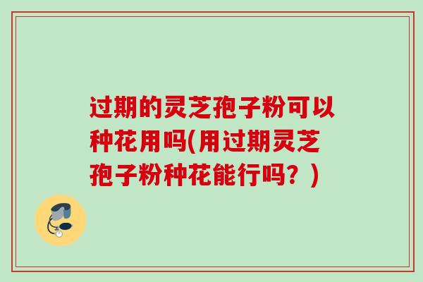 过期的灵芝孢子粉可以种花用吗(用过期灵芝孢子粉种花能行吗?) 过期的灵芝孢子粉可以种花用吗(用过期灵芝孢子粉种花能行吗?)