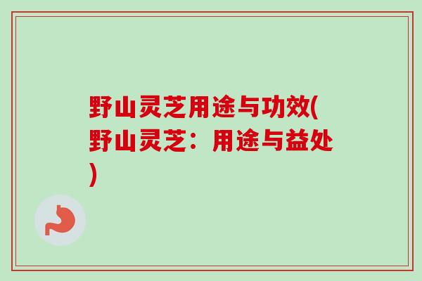 野山灵芝用途与功效(野山灵芝:用途与益处) 野山灵芝用途与功效(野山灵芝:用途与益处)