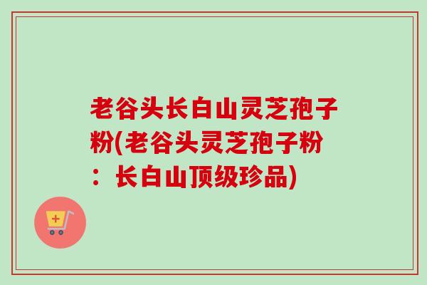 老谷头长白山灵芝孢子粉(老谷头灵芝孢子粉：长白山珍品)