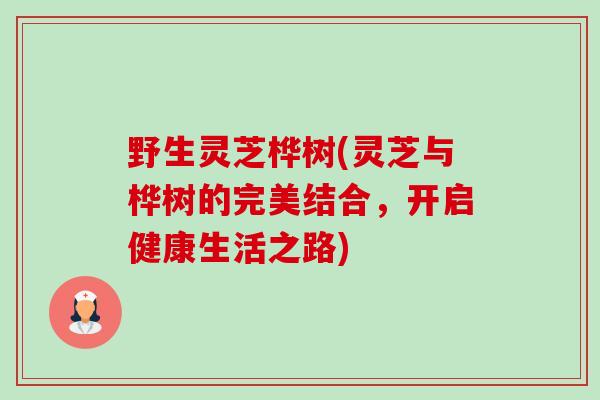野生灵芝桦树(灵芝与桦树的完美结合,开启健康生活之路) 野生灵芝桦树(灵芝与桦树的完美结合,开启健康生活之路)