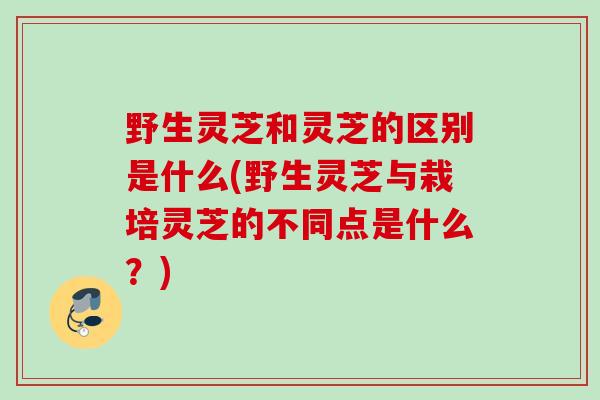 野生灵芝和灵芝的区别是什么(野生灵芝与栽培灵芝的不同点是什么?) 野生灵芝和灵芝的区别是什么(野生灵芝与栽培灵芝的不同点是什么?)