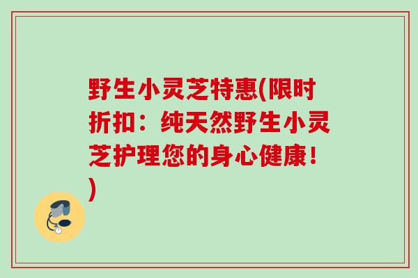 野生小灵芝特惠(限时折扣:纯天然野生小灵芝护理您的身心健康!) 野生小灵芝特惠(限时折扣:纯天然野生小灵芝护理您的身心健康!)