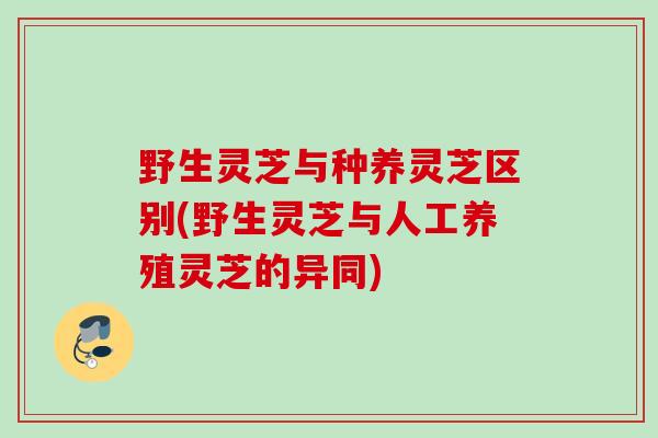 野生灵芝与种养灵芝区别(野生灵芝与人工养殖灵芝的异同) 野生灵芝与种养灵芝区别(野生灵芝与人工养殖灵芝的异同)