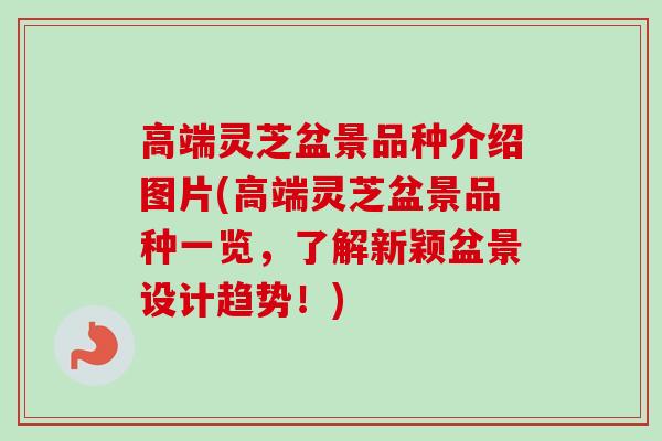 高端灵芝盆景品种介绍图片(高端灵芝盆景品种一览，了解新颖盆景设计趋势！)