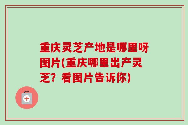重庆灵芝产地是哪里呀图片(重庆哪里出产灵芝?看图片告诉你) 重庆灵芝产地是哪里呀图片(重庆哪里出产灵芝?看图片告诉你)