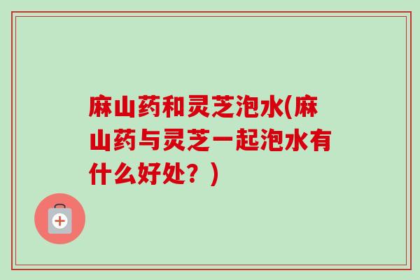 麻山药和灵芝泡水(麻山药与灵芝一起泡水有什么好处？)
