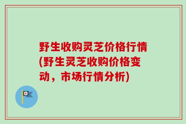 野生收购灵芝价格行情(野生灵芝收购价格变动,市场行情分析) 野生收购灵芝价格行情(野生灵芝收购价格变动,市场行情分析)